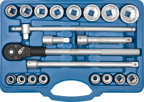 Steckschlüsselsatz, 3/4", Zwölfkant, 21-teilig