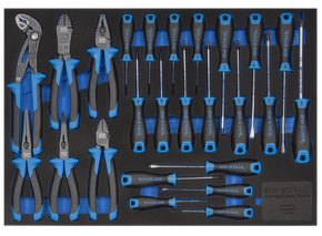 Werkstattwagensortiment, Schraubendreher und Zangen, 25-teilig